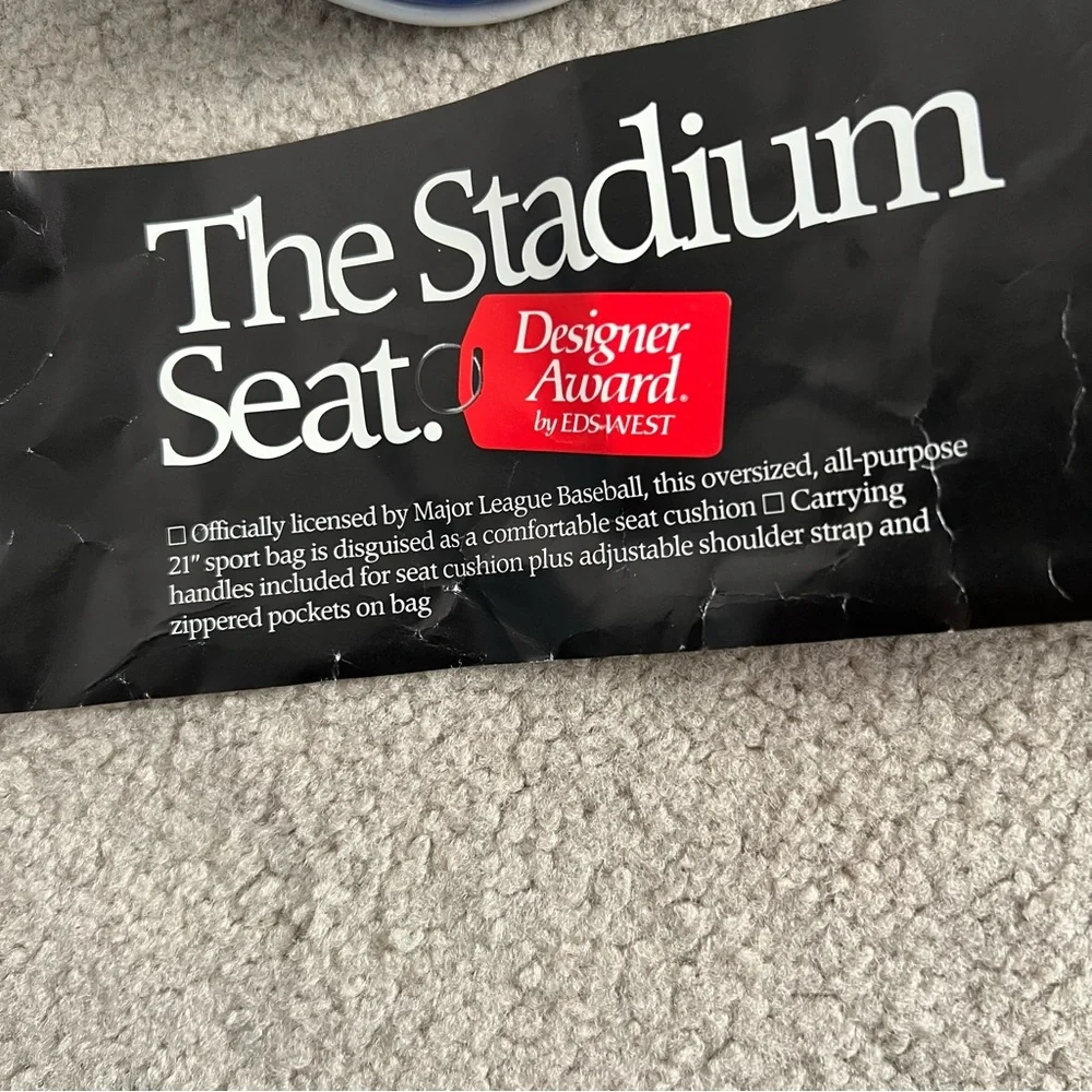 Vintage 70s Chicago Cubs Deadstock The Stadium Seat Cushion Sport Bag Give Away
